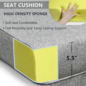 Cuscino di Ricambio Impermeabile e Anti-Sbiadimento per Sedia Reclinabile da Interno/Esterno, Spessore 5.5, con Rivestimento Rimovibile e Lavabile - Product Image 2