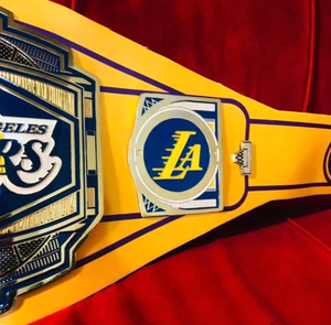 Cinturón de Campeonato Cómodo de los Angeles Lakers, Campeones del Mundo, Modelo Legacy, de Cintura Alta, con Forro de Cuero PU y Aleación de Zinc de 2mm y 4mm - Product Image 4
