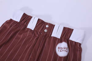 Custom Zipper Sublimated Printing Baseball Shorts <b>for</b> <b>Men</b> <b>Red</b> Stripes <b>Trouser</b> with Custom Logo Design Softball Wear - Product Image 6