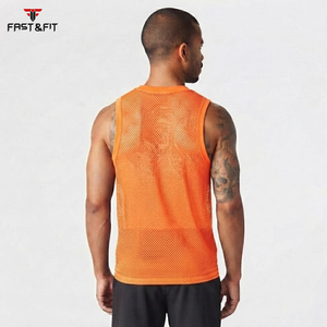 Factory Price Breathable Plain Dyed <b>Men</b> Sports Mesh Sleeveless Mesh <b>Singlets</b> <b>for</b> <b>Men</b> Transparent Vest <b>for</b> Sale - Product Image 5