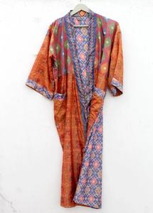 Silky Poly <b>Silk</b> Chiffon <b>Kimono</b> Jacket and Robe Women's Short Version Summer Sleepwear - Product Image 5