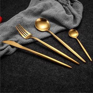 Ensemble de couverts élégants en métal pour table à manger, couverts en acier inoxydable de qualité supérieure, ustensiles de cuisine, collection cadeau, usage domestique - Product Image 3