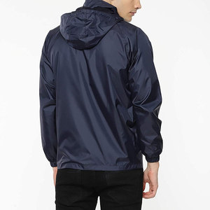 OEM Custom Outdoor Windbreaker Hooded <b>Jacket</b> Men's Solid Color Windproof Front <b>Zip</b>-<b>Up</b> Outdoor Camping Nylon Windbreaker <b>Jacket</b> - Product Image 3