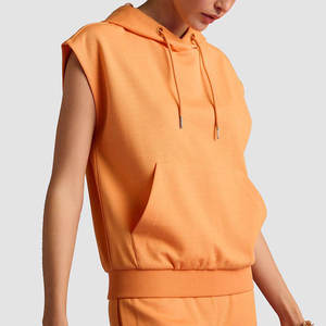 Fournisseurs directs d'usine – Nouveaux pulls sans manches oversize pour femmes, style décontracté été et automne, débardeurs à capuche - Product Image 2