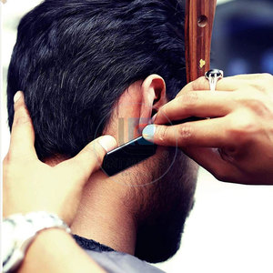 Anti Slip Grip Wholesale Stainless Steel Wood Handle <b>Straight</b> Shaving <b>Razors</b> for Men High Quality Barber Shop Use Made Pakistan - Product Image 6