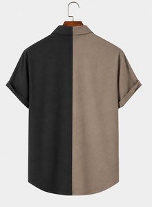 เสื้อเชิ้ตแขนสั้นผู้ชายแบบลำลอง ปกคอพับ เสื้อเชิ้ตฤดูร้อน - Product Image 2