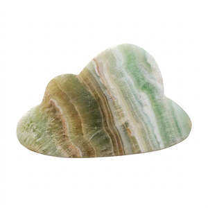 Superbe pierre précieuse en calcite pistache sculptée en forme de nuage, cristal de nuage pour la décoration intérieure - Product Image 2