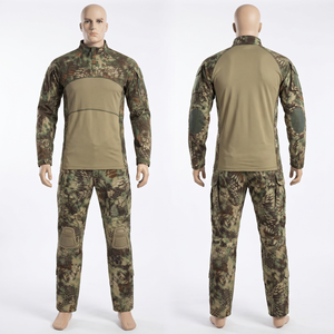 Men Tactical Uniform 240 GSM Ripstop Cotton Polyester Woodland <b>Camouflage</b> Multi Pocket Set Custom Embroidery Print Patch - Product Image 4