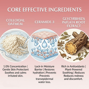 Crème Apaisante Eczéma Marque Blanche à l'Avoine Colloïdale, Céramide 3 et Glycérine pour Peaux Sèches/Sensibles - Ingrédients Naturels Riches - Product Image 4