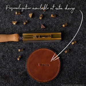 Genuine Leather Coasters for <b>Beer</b> Mug Large Round Drink Mat Set Luxury <b>Table</b> Protection Custom Manufacturer GLC-0039 - Product Image 4