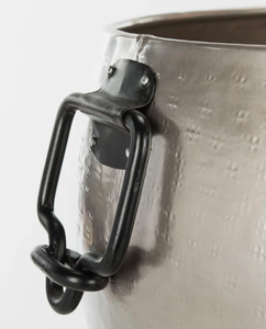 Zuverlässiger Hersteller Traditioneller Metall-Eiskübel für Kulturbars im gehämmerten Design mit Ringgriffen - Product Image 6
