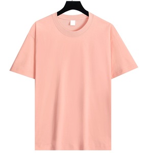 BD China Factory OEM Customized Logo Embroidery Breathable Crew Neck Long <b>Staple</b> Cotton Heavyweight Uniform Short Sleeve T Shirt - Product Image 5