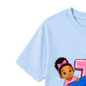 T-shirt bleu à manches courtes et col rond pour jeunes avec motif de lettres entrelacées, idéal pour l'école, le quotidien et le streetwear, vêtement confortable - Product Image 5