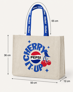 Sac fourre-tout promotionnel en polycoton recyclé 220 GSM 50x36x12 cm, sac de shopping imprimé avec logo personnalisé, vente en gros, fabricant OEM ODM B2B - Product Image 2
