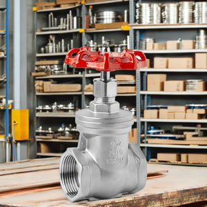 วาล์วหยุดเกลียวสำหรับผู้หญิง DN15 SS304วาล์วประตูแบบเกลียวสแตนเลสขนาด1/2 "BSP - Product Image 4