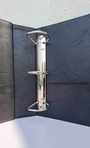 PU Leather 3D <b>Ring</b> <b>Binder</b> with Document Pocket and Pen Loop PU Leather Filing Product - Product Image 4