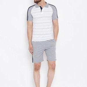 Conjunto Deportivo de Verano para Hombre, Personalizado OEM, Corte Ajustado, Secado Rápido, Transpirable, 100% Algodón, Camiseta Polo de Manga Corta y Pantalones Cortos para Correr - Product Image 1