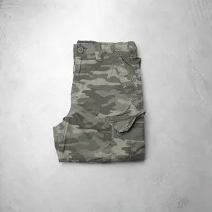 Wholesale Custom <b>Mens</b> Grey Camo Cargo <b>Shorts</b> with Button Flap Side Pockets Belt Loops Triple Stitching <b>Work</b> <b>Shorts</b> Plain - Product Image 3