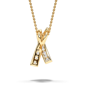 Collier pendentif en diamant de laboratoire 14K, design élégant en barre superposée avec chaîne, style minimaliste moderne, bijoux fins de qualité supérieure - Product Image 4