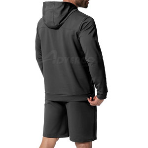 <b>Long</b> Sleeves Latest Design High Quality Hoodie <b>shorts</b> set <b>Men</b> Top Selling Custom Design Hoodie <b>shorts</b> set - Product Image 3