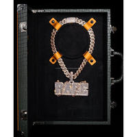 Pendentif personnalisé RADC en lettres, diamant Moissanite, argent sterling 925 plaqué or, collier Hip Hop avec nom, certifié GIA, style Iced