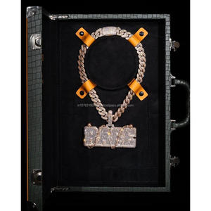 <b>Custom</b> RADC Letter Pendant Moissanite Diamond 925 Sterling Silver Gold Plated Hip Hop <b>Name</b> <b>Necklace</b> GIA Certified Iced - Product Image 2