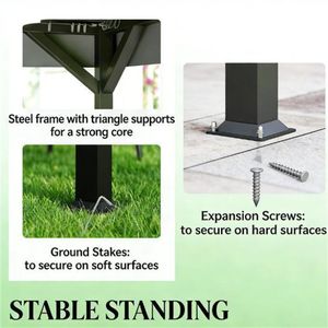 Pergola et Pavillon de Terrasse Extérieur Gris Foncé avec Toit Souple, Pare-Soleil et Rideaux – Catégorie de Produits - Product Image 4