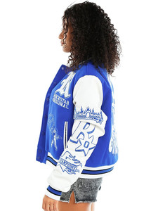 Veste universitaire personnalisée haut de gamme pour femme, brodée, style baseball, respirante, décontractée, streetwear, mode - Product Image 2