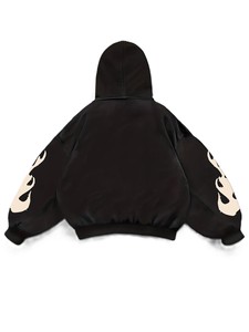 Sudadera con capucha para hombre, personalizada, 2026, de invierno, 100% algodón, con cremallera, efecto desgastado vintage, lavado ácido, textura gofrada, térmica, desgastada, de secado rápido y transpirable - Product Image 2