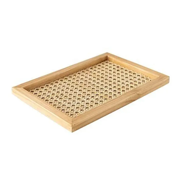 High quality Top selling rattan cane wicker serving trays for homeware