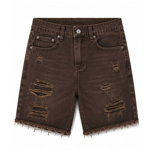 Distressed Shorts Breathable Fabric Distressed Shorts For Hot Weather Outdoor Activities And Casual Use - Product Image 1