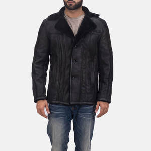 Nouvelle conception, veste de moto en cuir véritable pour homme, denim, hiver, coupe ajustée, réversible, coupe-vent, respirante, avec poches - Product Image 2