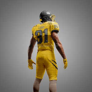 Ensemble d'uniformes de football américain personnalisés pour garçons et adultes 2025, respirant, anti-UV, anti-bactérien, séchage rapide, impression 3D, 100% polyester - Product Image 3