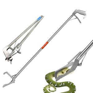Gancho para serpientes de acero inoxidable recubierto, reutilizable y duradero, de 30 pulgadas, con mango y mandíbula pulidos, para captura de serpientes - Product Image 3