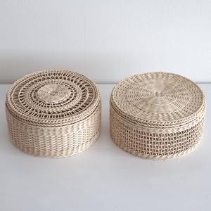 Caja de almacenamiento plegable de ratán, organizador tejido para el hogar, cajas de varios tamaños para múltiples usos - Product Image 6