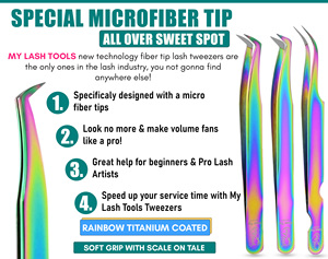 Essential 45 Degree Volume Lash Tweezers for Eyelash Extensions Fan Creation Tools with Fiber Grip Tip - Product Image 2