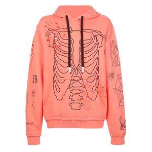 Fabrication sur mesure de sweats à capuche en coton French Terry, blanchis à l'acide, avec effet vieilli, pour hommes - Product Image 1
