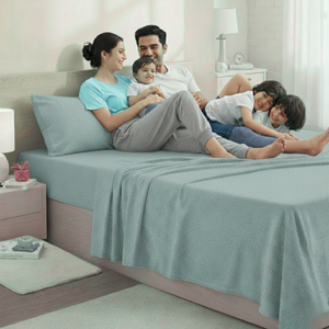 ชุดผ้าปูที่นอนสีเฮเธอร์เซจคลาสสิก |   ผ้าเนื้อนุ่มระบายอากาศได้ดี |   คุณภาพแข็งแรงทนทาน |   ชุดเครื่องนอนบ้านหรู 2026 พรีเมียม - Product Image 2