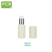Flacon pompe en plastique PP PCR 15 ml pour cosmétiques, sérums, masques faciaux, lotions, shampoings - Série AIRA-PCR ISO