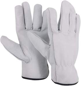 Guantes de Trabajo de Piel de Cabra, Textura Suave, Antideslizantes, Puño Recto, Uso General, Duraderos, Flexibles, Sin Látex, Sin Silicona - Product Image 1