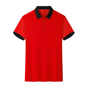 OEM custom logo embroidery printed design 210g color matching second <b>level</b> collar custom polo shirt work clothes polo-shirt - Product Image 3