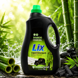 Détergent à lessive liquide de haute qualité, 4 kg, au charbon de bambou, antibactérien, écologique, mousse riche, savon désodorisant pour vêtements - Product Image 1