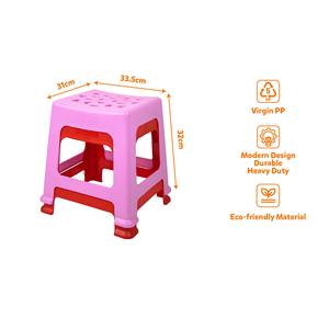 Taburete Cuadrado de Plástico Resistente, Banco de Lavandería Resistente a la Intemperie con Orificios de Drenaje, Fácil de Limpiar, Silla para Cambiar Zapatos en el Recibidor - Product Image 2