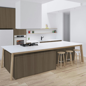 Ensemble complet d'îlots de cuisine sans cadre RTA sur mesure JY Project, les plus vendus, en MDF, vente en gros, usine du Vietnam - Product Image 1