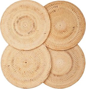 Set de table rond en rotin tressé fait main, tapis de table artisanal, set de table de salle à manger sur mesure, fournisseur OEM Vietnam - Product Image 1