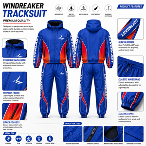 Ropa Deportiva con Franjas Reflectantes de Poliéster con Logotipo Personalizado, Trajes Cortavientos para Hombre, Ropa Deportiva Impermeable Delgada, Chándal Unisex - Product Image 5