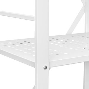 Scaffale Pieghevole a 5 Ripiani 28 L x 15 P x 64 H Pollici, Unità di Stoccaggio in Metallo con 5 Ruote, Organizzatore Senza Montaggio per Conservazione Alimenti - Product Image 4