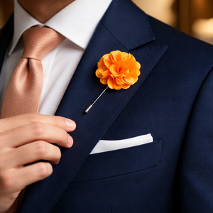 Pin de Solapa con Diseño de Flor Esmaltada de Alta Calidad para Hombre |   Broche de Boutonnière de Metal Hecho a Mano |   Pin de Solapa para Traje de Novio, Accesorio para Blazer - Product Image 2