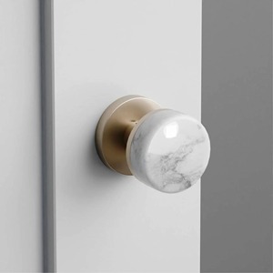 Marble & Metal <b>Cabinet</b> Knob Pulls for <b>Kitchen</b> Furniture Available in Other Color Patterns for Drawer Door <b>Accessory</b> - Product Image 2