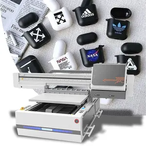새로운 기술 UV 프린터 6090 대형 UV 평판 프린터 전화 케이스 병 블루투스 헤드폰 케이스 전원 은행 UVprinting 기계